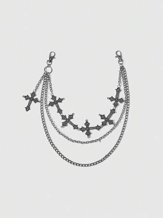 Grunge Punk 1 pezzo Catena per pantaloni da donna con decorazione a stella a più strati