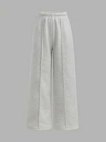 Girlism Conjunto casual de chica adolescente con sudadera con capucha de manga larga y cremallera de unicolor, top de tirantes de unicolor y pantalones de pierna ancha, otoño/invierno