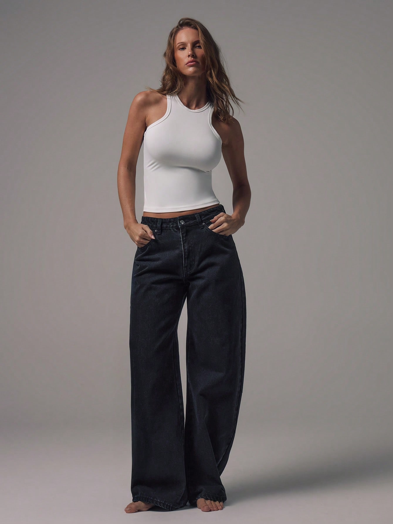 Baggy Black Wash Jeans