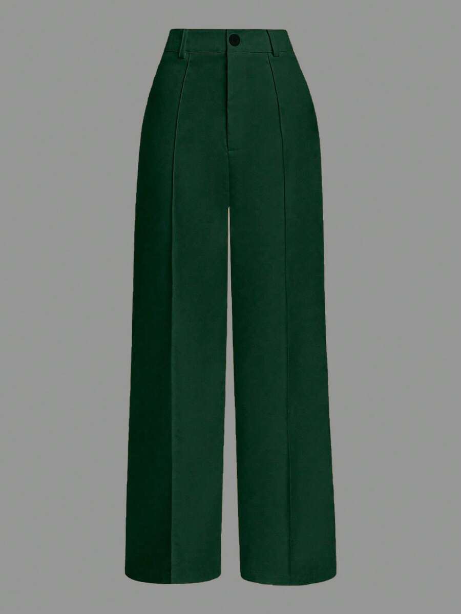 Franclia Pantalones casuales/de oficina blancos para mujer - Verde Oscuro - Ver 1