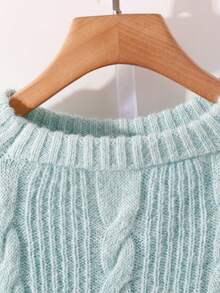 SHEIN LUNE Irresistible! Ombre Pearl Knit Sweater, Autumn Essential Fashion Piece - Multicolor - View 5