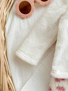 SHEIN 新生女婴可爱休闲卡通印花长袖运动衫和裤子套装