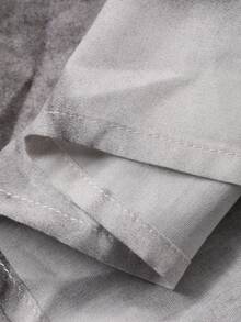 DAZY Chinese Style Tie Dye Print Lace Patchwork Waist Cinched Long Women Nightgown - White - View 7