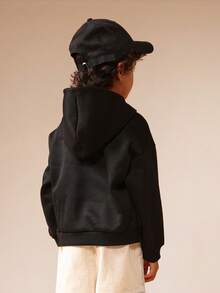 SUMWON Sudadera con capucha básica para niños y uso casual diario con bolsillo central