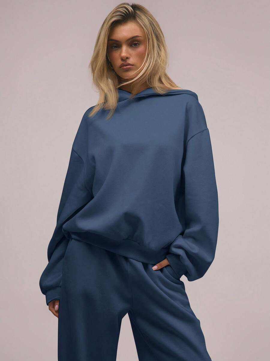 MUSERA Bluza polarowa z kapturem oversize, na ukończenie szkoły, dla nauczycieli, damska, na powrót do szkoły, jesień, zima - Turkusowy - Zobacz 1