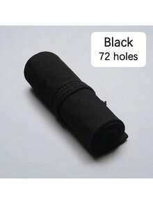 1 hộp đựng bút chì vải đen thủ công – 36/48/72 lỗ, sức chứa cực lớn cho bút chì nghệ thuật, lý tưởng để phác thảo, vẽ và du lịch - màu đen - Xem 11