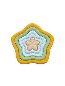 Flower Shape Silicone Stacking Toys Montessori Educational Balancing Game Occupational Therapy Tools For Preschool Learning Christmas Birthday Gift Party Favors - Multicolor - View 7