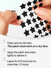 SlowSunday 黑色星星祛痘贴，108片装，可爱黑色星星造型，水胶体材质，超薄设计，全覆盖，防水透气，清爽舒适，温和不刺激，妆前及日常护理皆可使用，遮瑕效果更佳，适用于面部和身体，有效遮盖痘痘和瑕疵，Y2K风格，适合约会、生日、周年纪念日或任何特殊场合，派对必备，夏季适用。 - 黑色 - 查看 4
