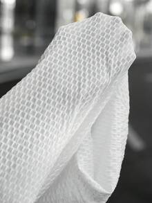 Manfinity CasualCool 男士纯色圆领插肩长袖休闲百搭T恤 男士长袖上衣 渔网衫 男士网眼上衣 男士长袖夏季T恤 男士上衣 - 白色 - 查看 6