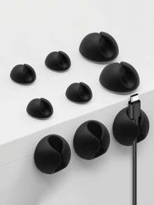 3pcs Desktop Cable Organizer Clips For Data/Earphone/Charging Cable Management, Bedside Cable Holder Back To School