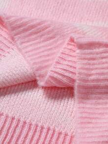 Claim Dot Pulover bărbătesc cu guler rotund, casual, cu imprimeu integral, pulover cu dungi roz și albe pentru toamnă/iarnă, top cu mânecă lungă - Roz - Vizualizare 6