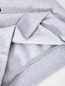 SHEIN 两件套：少女1997加州字母印花连帽卫衣+红色工装裤，休闲街头风穿搭，秋冬款 - 彩色 - 查看 7