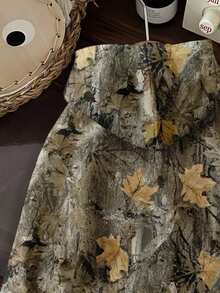 Attitoon Áo sweatshirt nữ cỡ lớn phong cách đường phố, họa tiết cành cây và lá cổ điển, thích hợp cho mùa thu/đông. - Nhiều màu - Xem 4