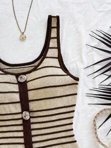 Soleia 全新节日棕褐色条纹金属点缀迷你连衣裙，适合派对、约会、情人节、复活节、狂欢节、下午茶、海滩、游轮、城市、秋冬 - 彩色 - 查看 5