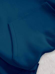 INAWLY Women's Coffee Slogan Graphic Print Regular Fit Long Sleeve Sweatshirt - Navy Blue - View 6