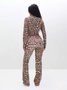 BABYPHAT 印花喇叭裤，动物印花设计，适合日常休闲穿着 - 彩色 - 查看 5