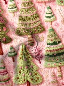 EMERY ROSE Women's Christmas Tree Print Long Sleeve T-Shirt - Multicolor - View 3