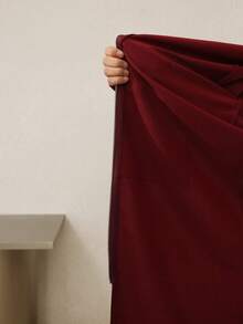 Graceveil 酒红色宽松连帽长袖休闲百搭拉链夹克，适合秋冬季 - 酒紅色 - 查看 8