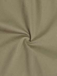 INAWLY Loose Patchwork Curved Hem Women Pants - Khaki - View 5