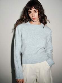 Lumivelle 2025 女装秋冬新款街头风简约设计针织毛衣上衣