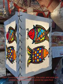 Cirelle 尼泊尔手工洛克塔纸灯罩 - 可折叠设计，款式多样，色彩丰富，是一款别具一格的家居装饰品 - 彩色 - 查看 9