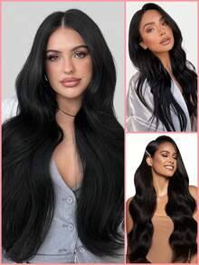 SMART&MATCH Clip In Hair Extensions Real Human Hair, Remy Human Hair Extensions Clip Ins For Women, Natural Human Hair, 14-20 Inch 2 Packs (4pcs+7pcs) - S1 - View 2