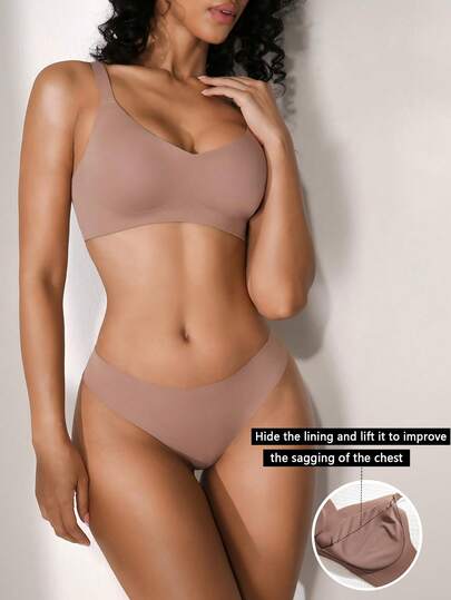 NudeFit 2pcs Set Minimalist Comfortable Adhesive Lift Bra Pads & Adhesive Underwear