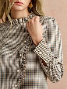 Écloséra Retro, Elegant, Versatile, Suitable For Commuting And Casual Wear, Bow-Tie Long-Sleeved Women's Autumn And Winter Top, Brown Elegant Autumn And Winter Blouse, Fashionable And Elegant Chic, Thanksgiving, New Year's