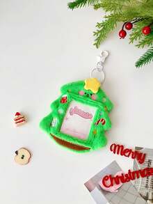 Soporte para tarjetas de la serie navideña linda - Funda para exhibir fotos instantáneas de estudiantes de 3 pulgadas, protector de tarjetas coleccionables de celebridades