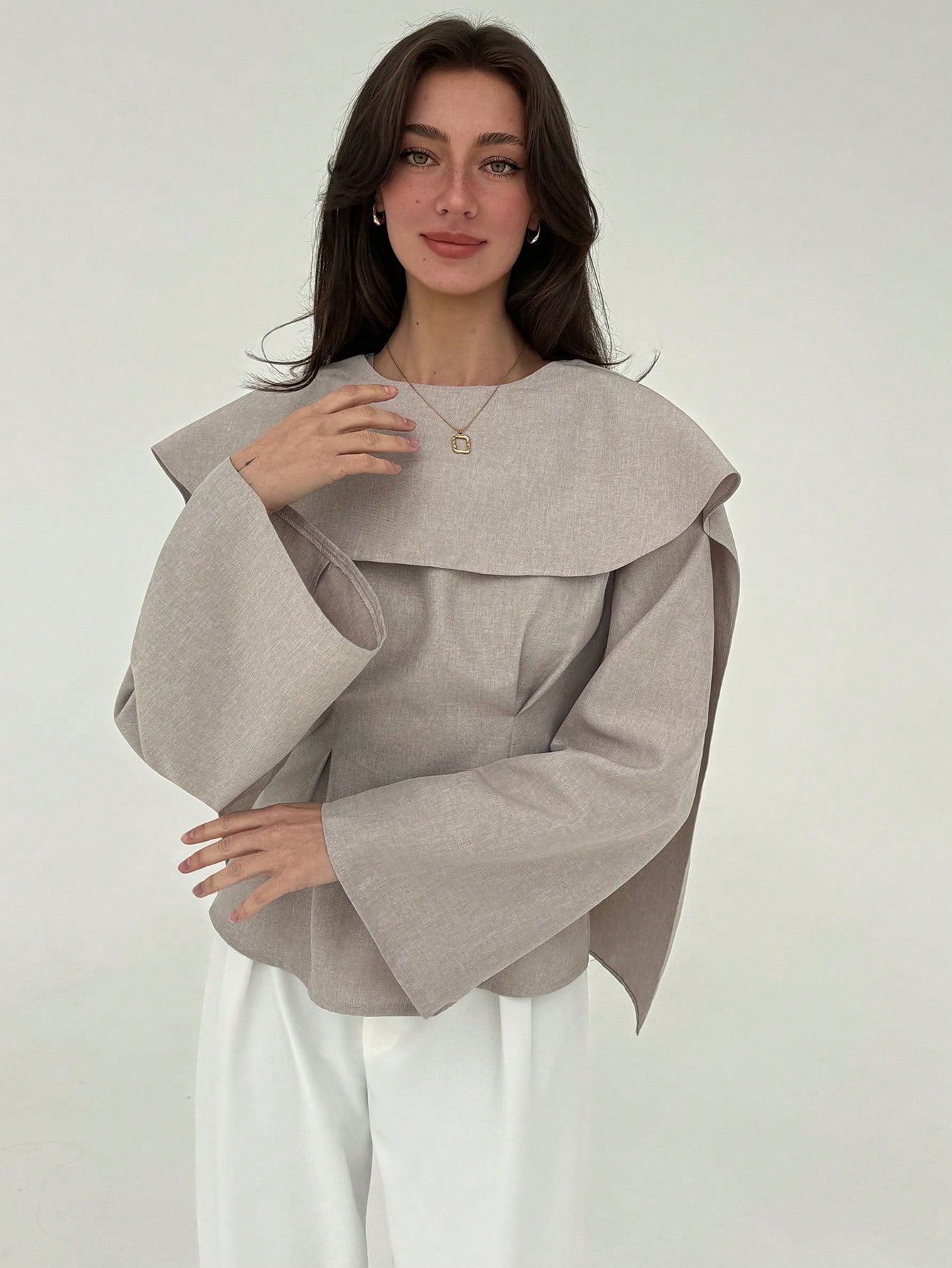 Aloruh بلوزة نسائية بتصميم شريط ملون ذات خصر مطوي،...