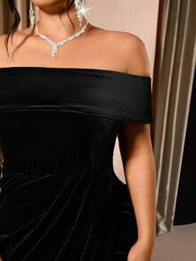 Cravure Plus Size Women's Versatile Fashion Slimming & Elegant Dress, Suitable For Daily, Party, Gathering, And Banquet Occasions