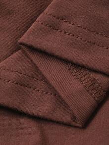 DAZY Cartoon Muster Locker Sitzende T-Shirt Top & Pyjama Hose 2 Stücke Schlafanzug Set für Frauen