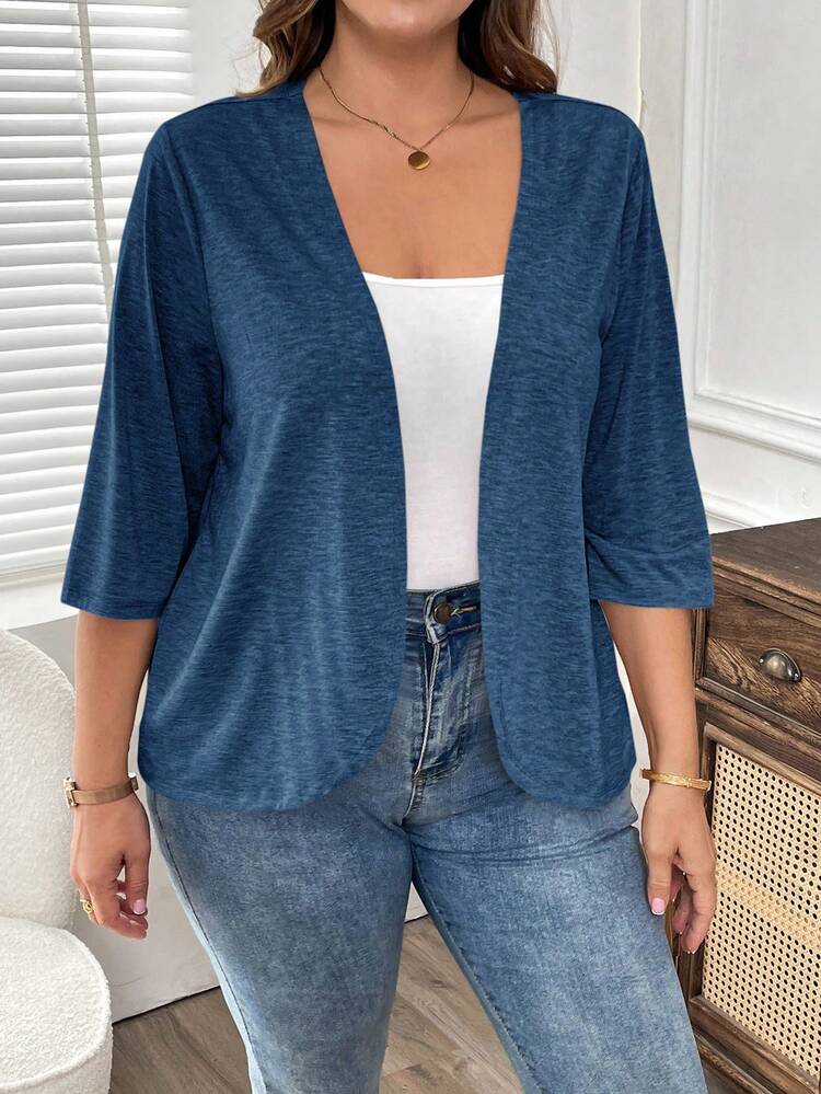 Plus Size Vacation Woman Women Cardigans Solid Color Asymmetric Hem Casual Resort Costume Jacket /Winter Women's Winter Coat Summer Cardigan For Women Stylish Collection