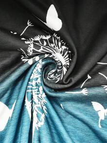 EMERY ROSE 女士圆领长袖印花元素设计T恤 - 彩色 - 查看 4