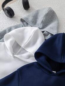 SHEIN Babygirl 可爱卡通图案休闲连帽卫衣，秋冬 - 彩色 - 查看 6