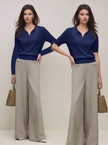 BizChic Áo len dài tay cổ polo màu xanh hải quân dệt họa tiết hình thoi dành cho nữ, kiểu dáng hiện đại, thanh lịch, phù hợp cho công sở, đi làm hàng ngày, lãng mạn, mang hơi hướng thập niên 90, thích hợp cho Giáng sinh, Năm mới, Ngày Valentine, Tiệc tùng, Bãi biển, Lễ tốt nghiệp, Thời trang, Lễ hội, Kỳ nghỉ, Khách dự đám cưới, Bữa ăn trưa, Sân bay, Nhiều dịp khác nhau. - Màu xanh hải quân - Xem 7