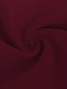 Elenzga 时尚休闲法式复古优雅珍珠纽扣蝴蝶结斗篷毛呢大衣 - 紅色 - 查看 8