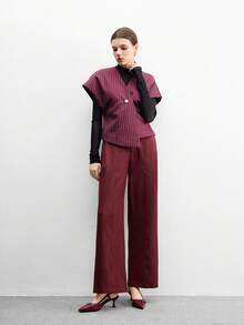 CUCCOO BIZCHIC Giày cao gót hở gót mũi nhọn màu đỏ tía thời trang đi làm hàng ngày đa năng, không quai hậu cho nữ - Màu Đỏ Sâu - Xem 10