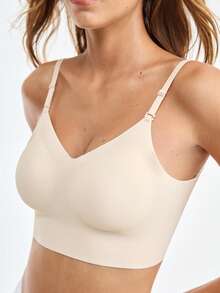 Loungeista LOUNGEISTA Women's Seamless Backless Strapless Bra - Lightweight & Breathable Thin Cup, Adjustable & Convertible Shoulder Straps, Light Support (Ideal For A/B Cup) - Wedding, Formal Dress, Camisole Underwear,Summer Wear,Bridallingerie