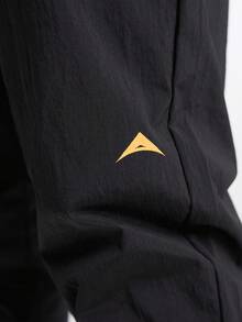 Men's Elastic Waist Zipper Pocket Casual Tapered Sports Pants - Black - View 5