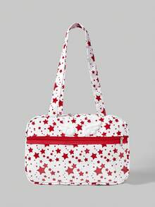 ROMWE Anime Women Tote Bags - Red and White - View 1