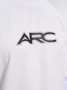 Camiseta casual de manga raglán con ajuste holgado y 2 en 1 para hombre, para otoño - Blanco - Ver 3