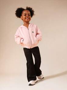 SUMWON Girls Zip Up Hoodie Casual Long Sleeve Sweatshirt For Kids Winter Fall - Baby Pink - View 1