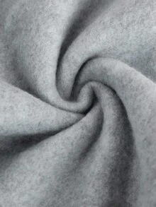 SHEIN 青少年女孩休闲街头风格褶皱 U 领长袖罗纹针织修身 T 恤和褶皱阔腿运动裤套装，适合居家、户外、学校，灰色 - 灰色 - 查看 6