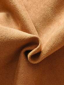 Vintaside Kids Baby Girl Faux Suede Soft Fleece Jacket With Furry Decor, Fashionable & Comfortable For Spring, Autumn And Winter Transition Seasons - Brown - View 6
