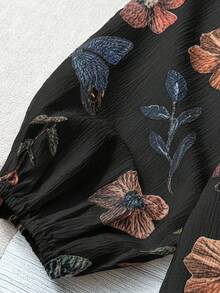 EMERY ROSE 女士休闲秋季度假衬衫 - 黑色 - 查看 4