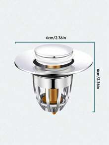 1/2 pezzi Tappo universale per lavandino da bagno con raccoglitore di capelli, coperchio per scarico vasca da bagno con molla, tappo per lavandino in plastica a pressione, filtro per scarico lavabo, accessori e forniture per il bagno - Multicolore - Visualizzare 8