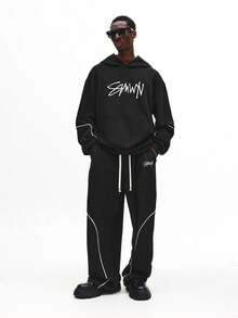 SUMWON Men Hoodie Co-Ords - Black - View 1