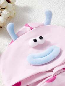 PETSIN 1 Stück rosa gepunkteter 3D Augen- und Ohren Monster förmiger süßer Cartoon Kapuzenpullover für Katzen und Hunde