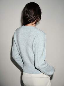 Lumivelle 2025 女装秋冬新款街头风简约设计针织毛衣上衣